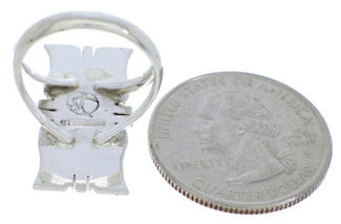 Native American or Pueblo Design Multicolor Ring Size 5-1/4 MX23603